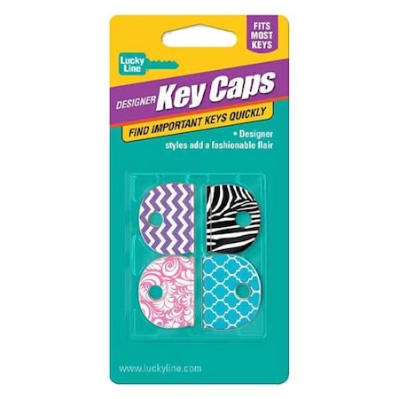Lucky Line LuckyLine: DESIGNER CAPS ASSORTED 4/CD LKL-16304